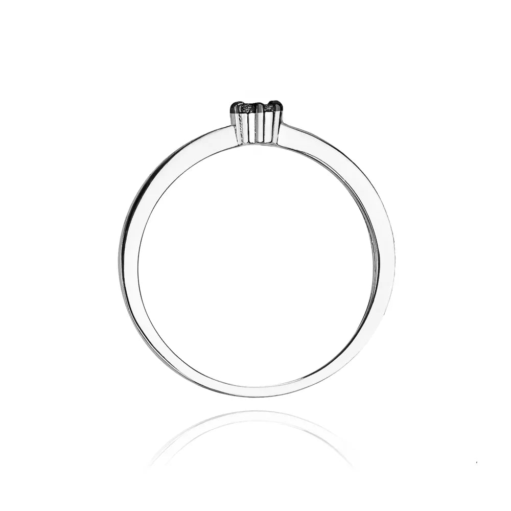 zlatý prsten s 0,035 ct černými diamanty w0100-dib-01