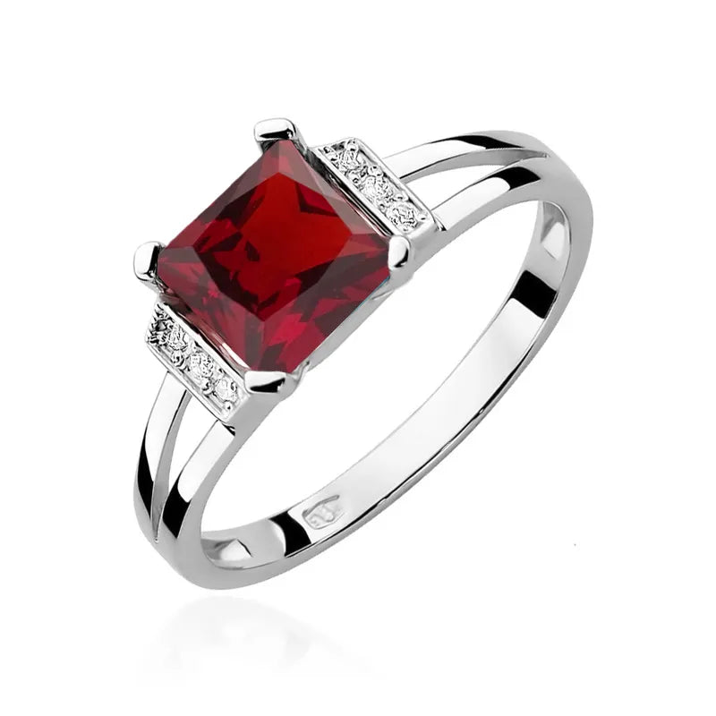 zlatý prsten s 1,30ct granátem a 0,03ct diamanty w0103-gar-01
