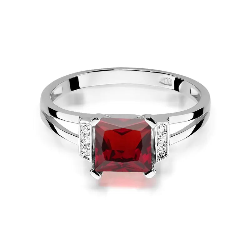 zlatý prsten s 1,30ct granátem a 0,03ct diamanty w0103-gar-01