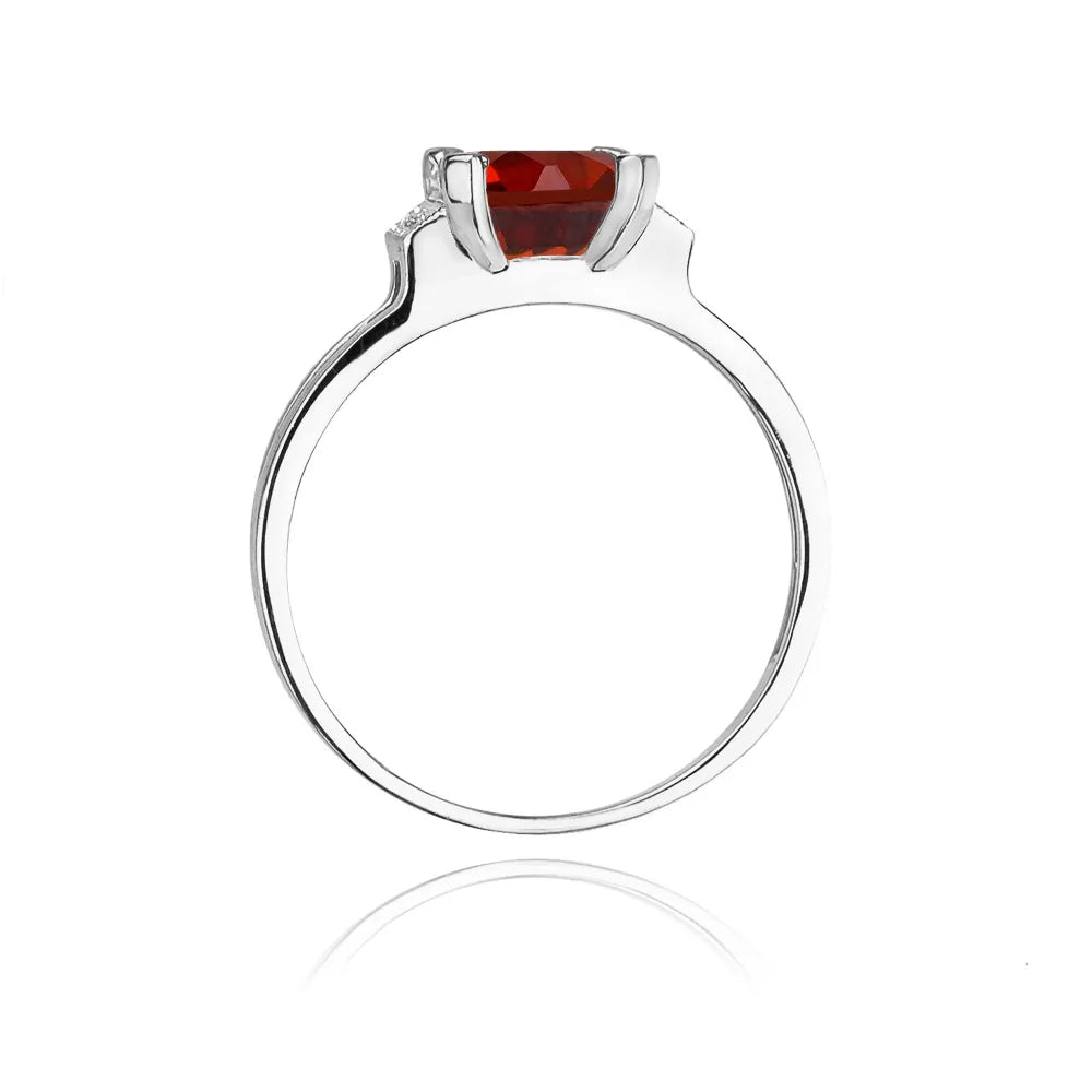zlatý prsten s 1,30ct granátem a 0,03ct diamanty w0103-gar-01