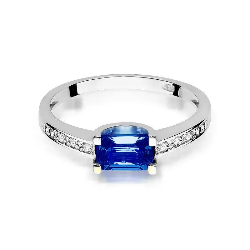zlatý prsten s 0,60ct safírem a 0,03ct diamanty w0105-sab-01