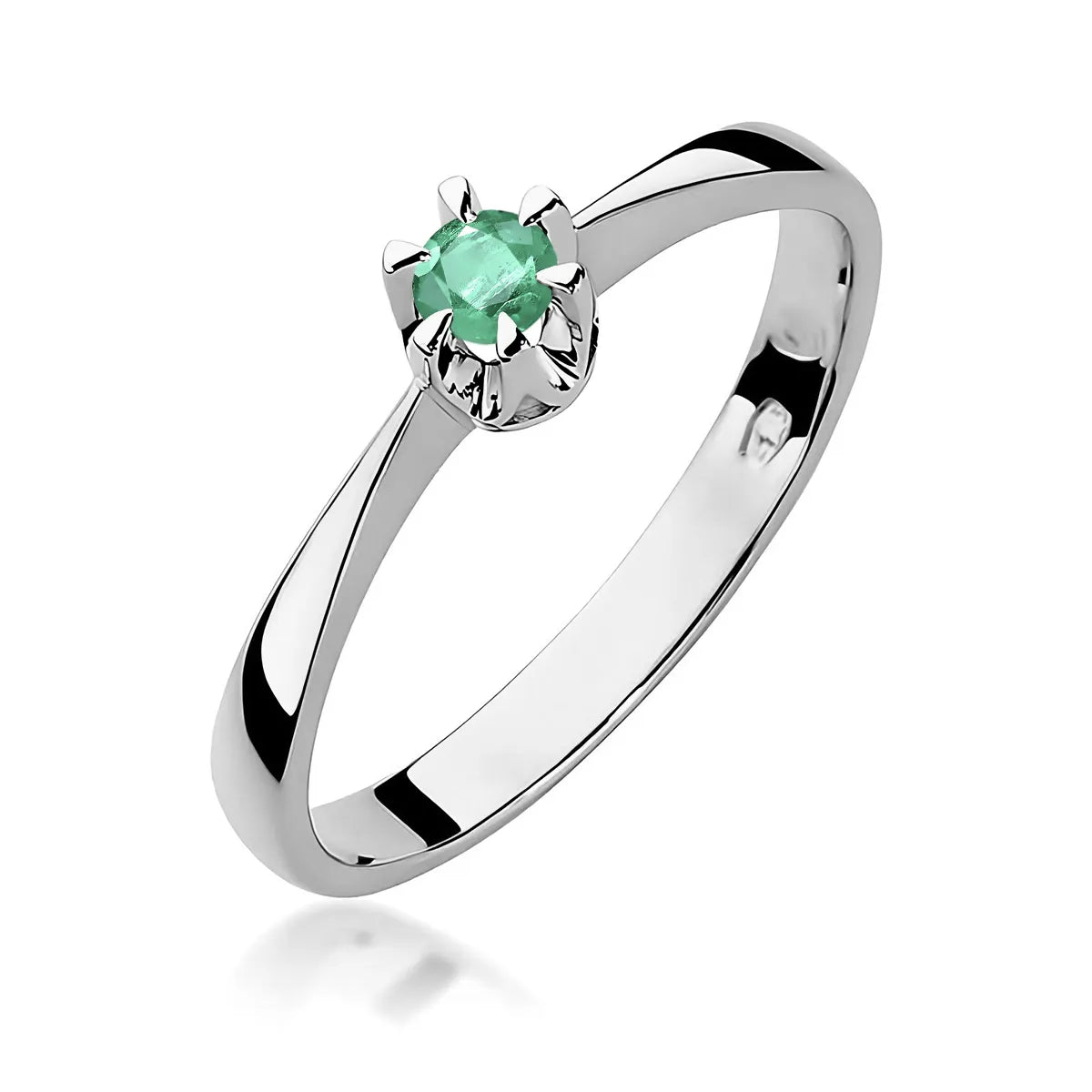 zlatý prsten s 0,15ct smaragdem w0111-emg-01