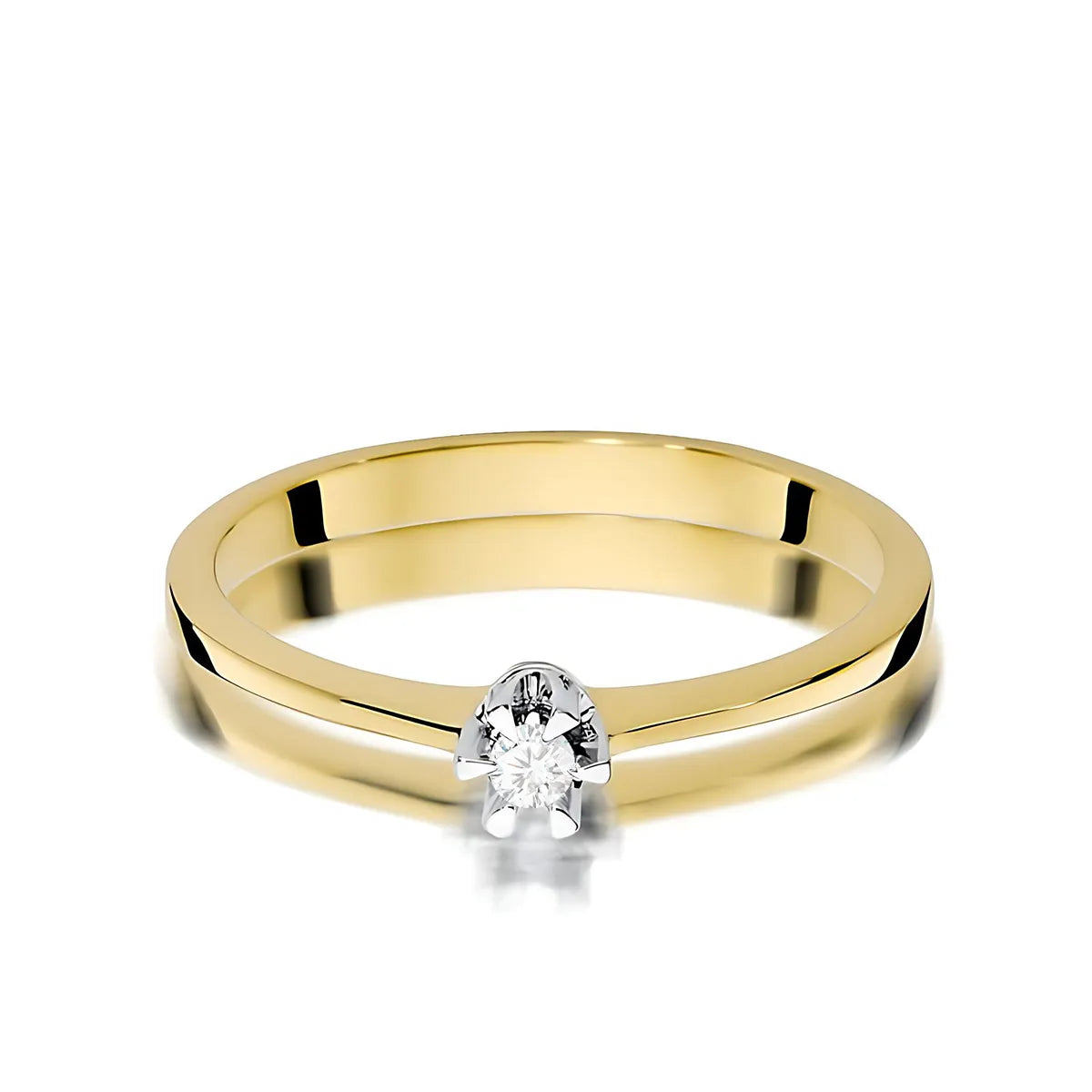 zlatý prsten s diamantem 0,04 ct w0111-diw-01