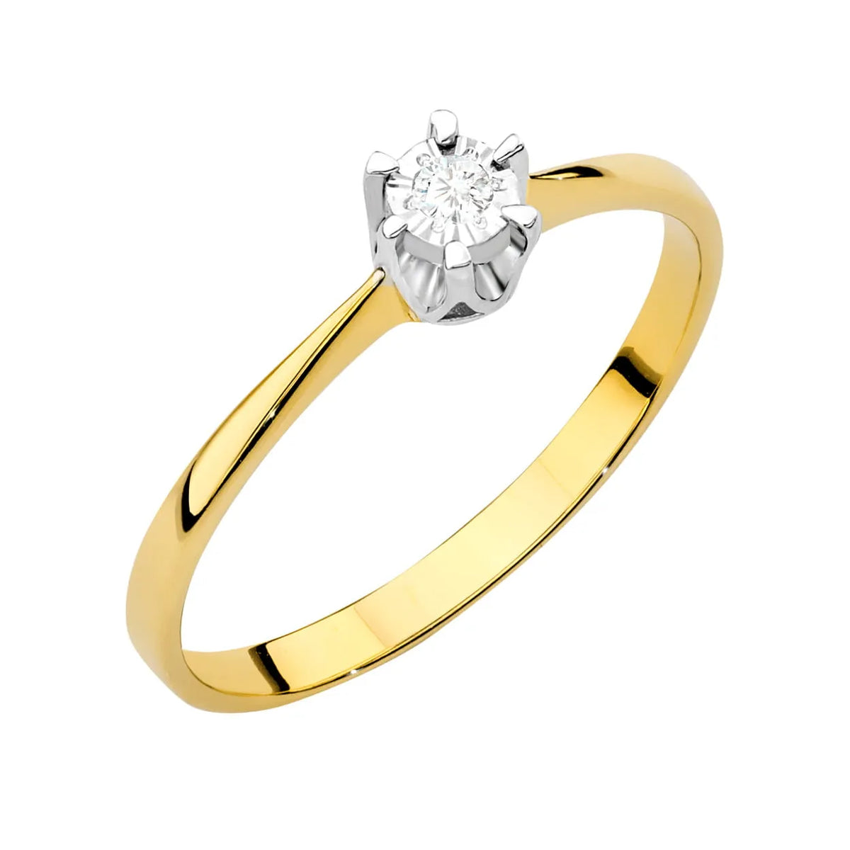 zlatý prsten s diamantem 0,03 ct w0111-diw-07