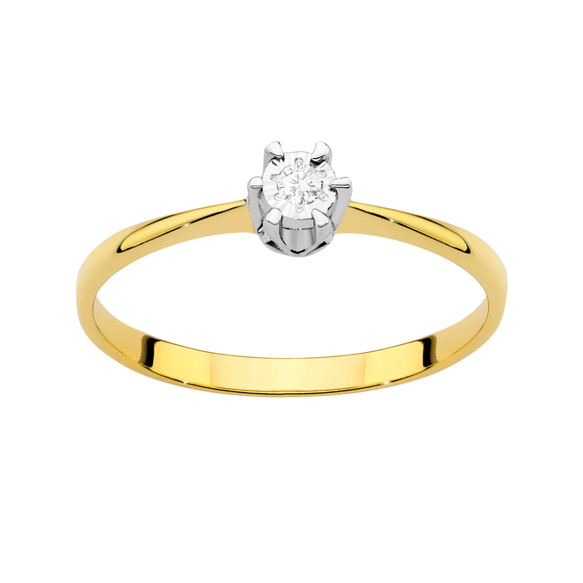 zlatý prsten s diamantem 0,03 ct w0111-diw-07