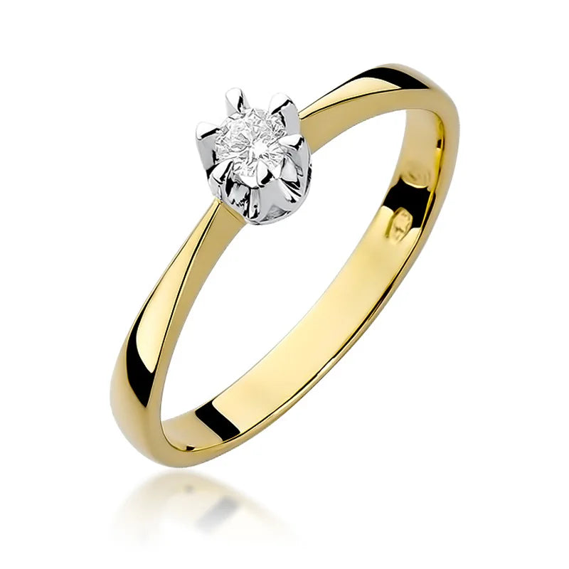 zlatý prsten s diamantem 0,20 ct w0111-diw-08