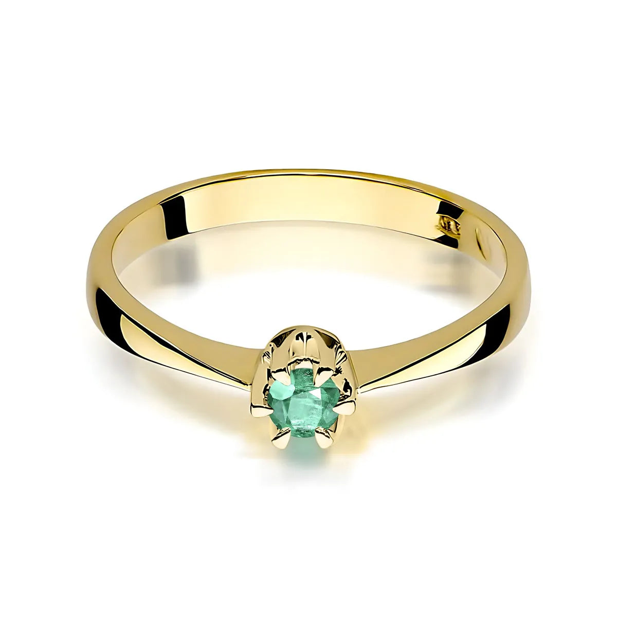 zlatý prsten s 0,15ct smaragdem w0111-emg-01