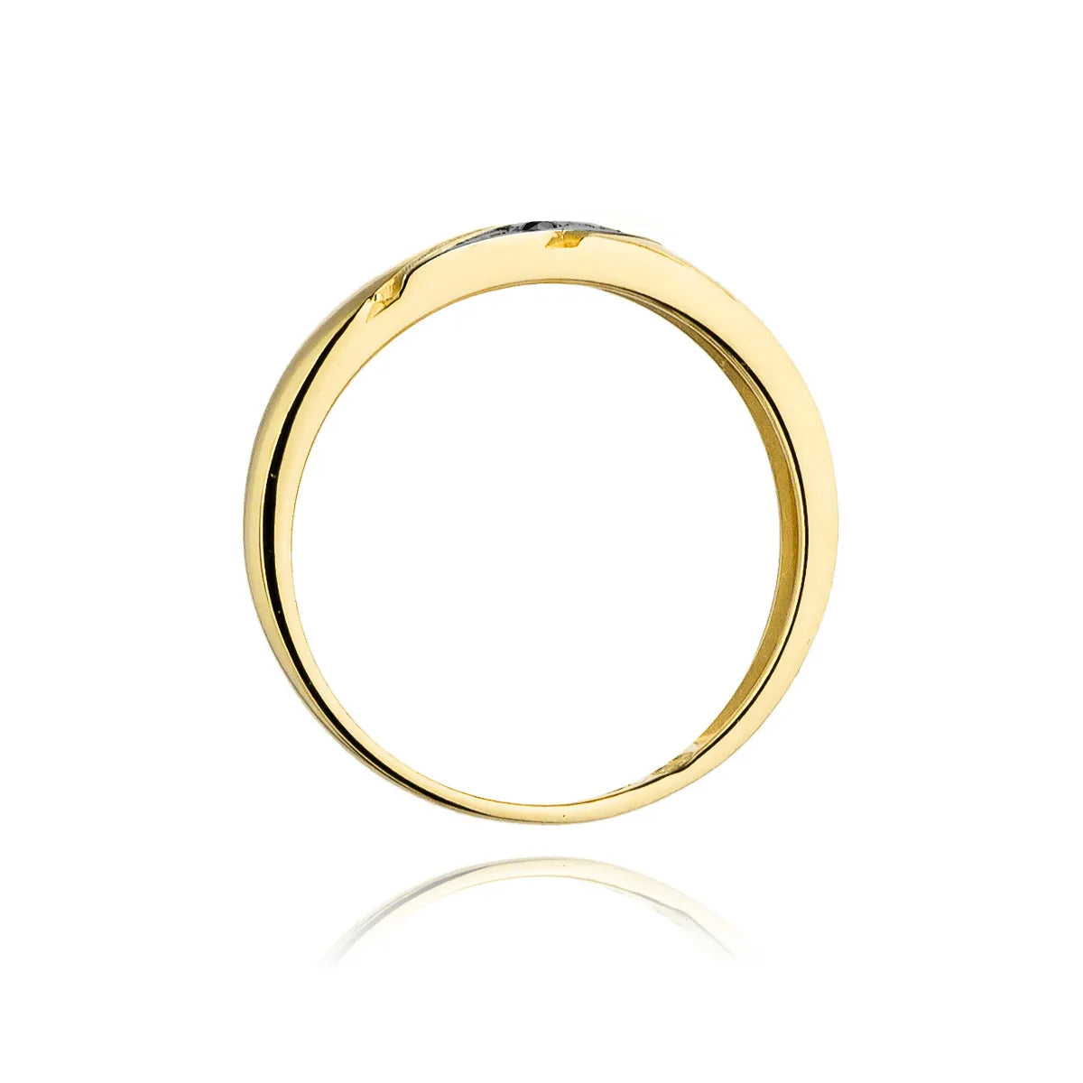 zlatý prsten s 0,015 ct černými diamanty w0118-dib-02
