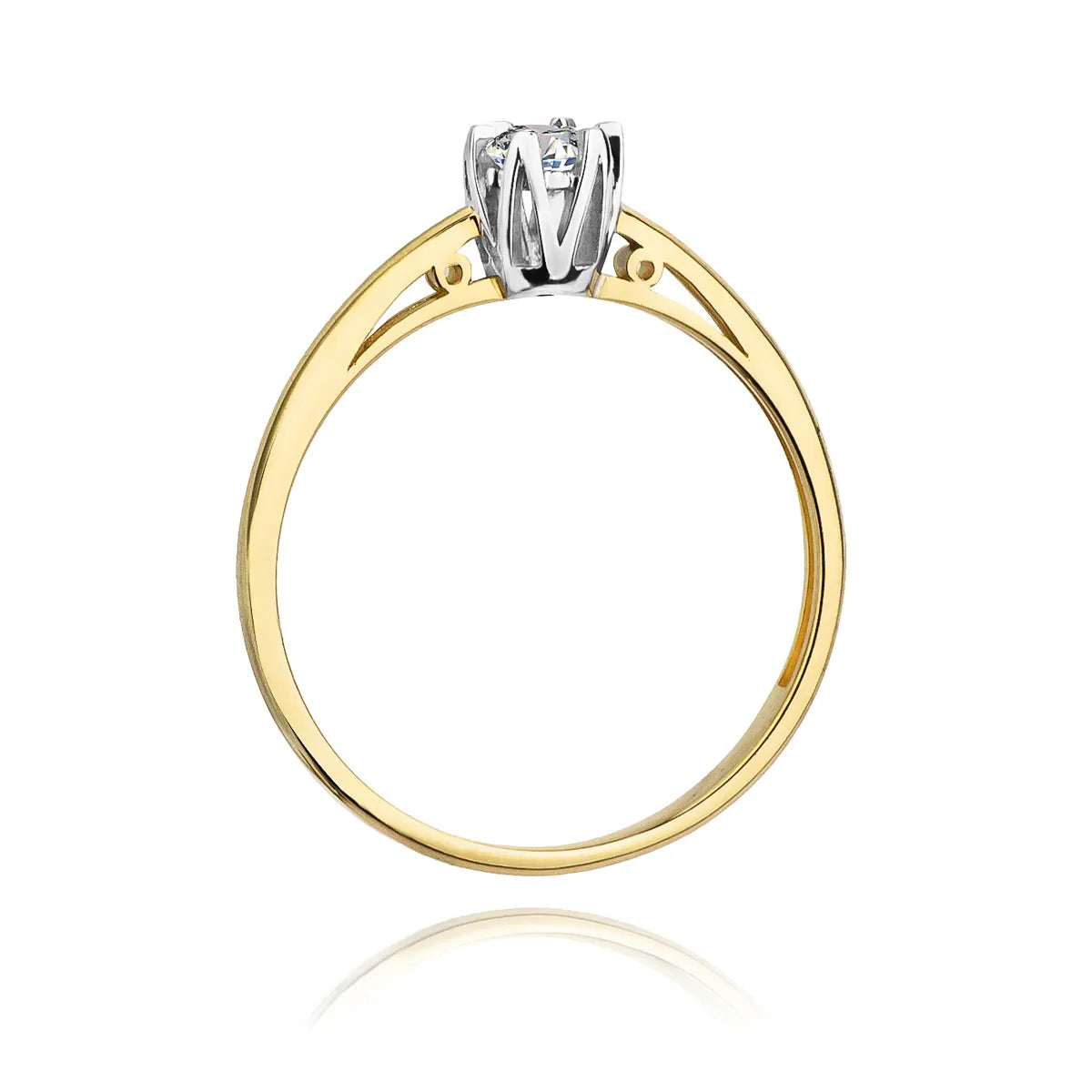 zlatý prsten s diamantem 0,15 ct w0133-diw-01
