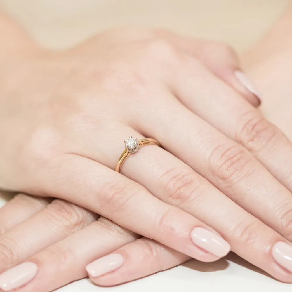 zlatý prsten s diamantem 0,15 ct w0133-diw-01