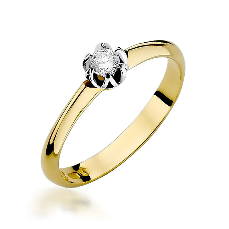 zlatý prsten s diamantem 0,10 ct w0134-diw-01
