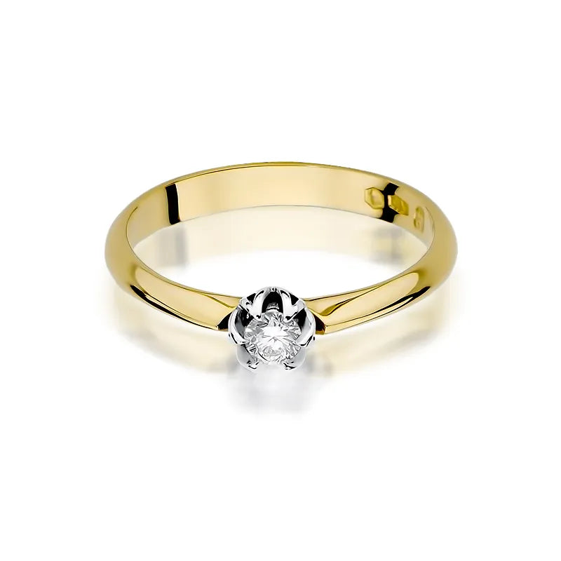 zlatý prsten s diamantem 0,10 ct w0134-diw-01