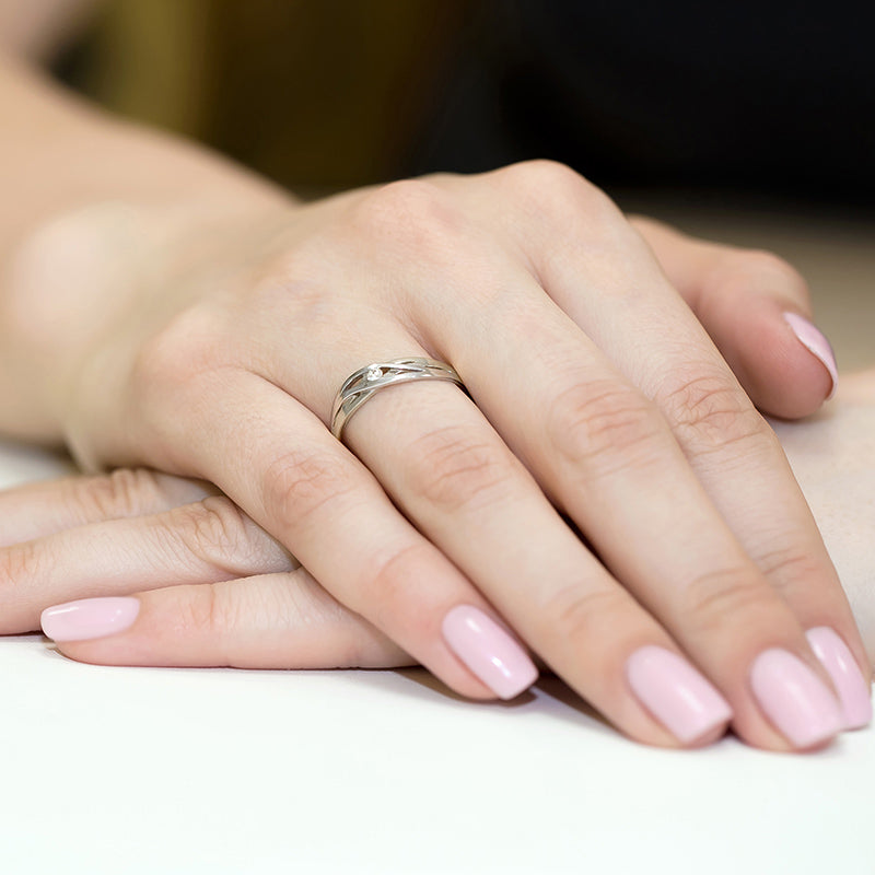 White Gold Ring with 0.04ct Diamond