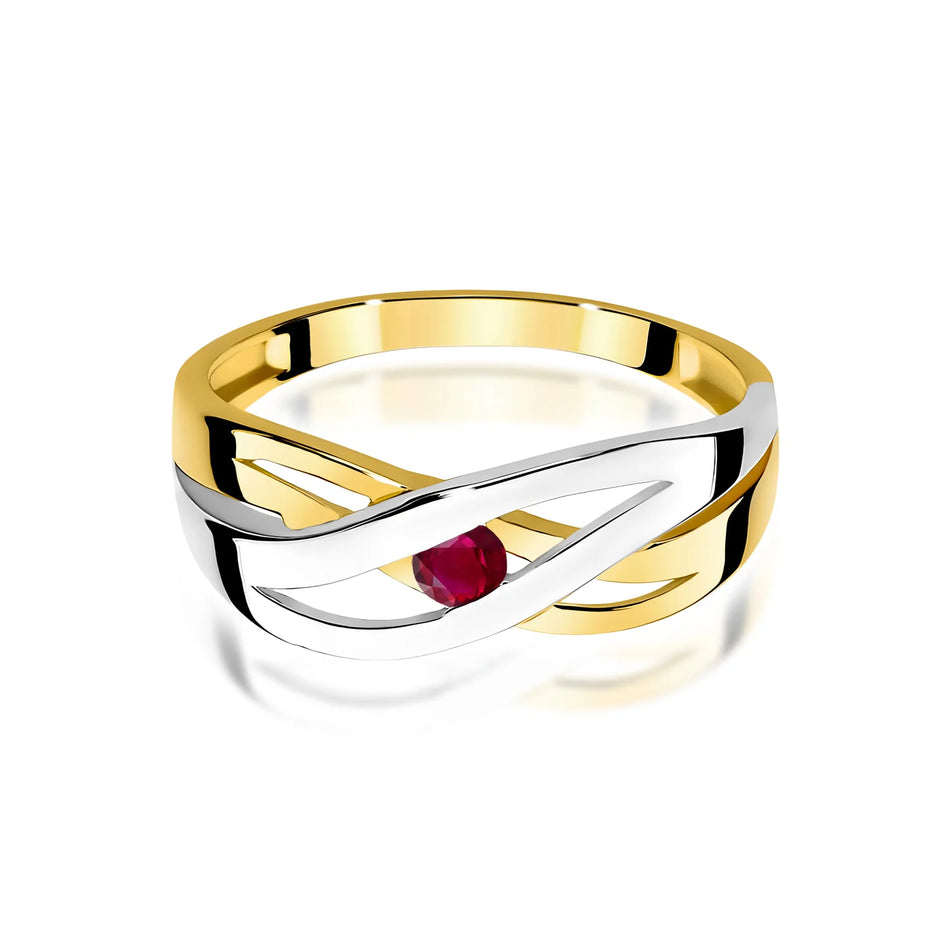 Gold Ring with 0.15ct Ruby