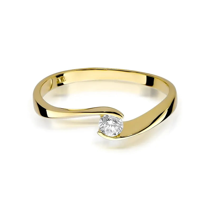 zlatý prsten s diamantem 0,13 ct w0160-diw-01