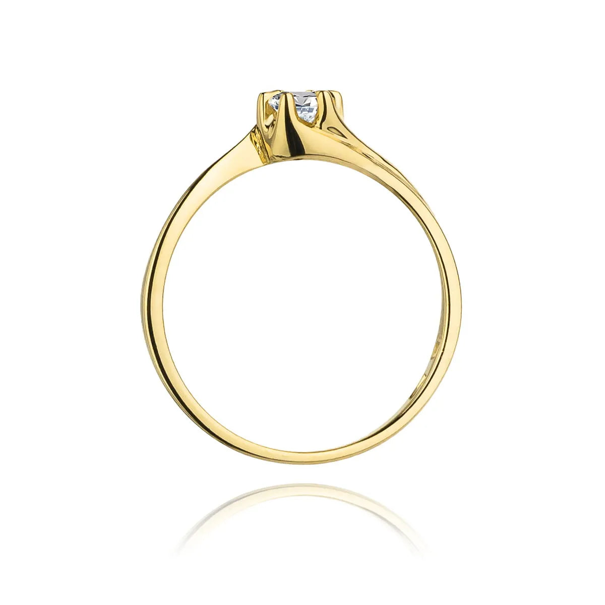 zlatý prsten s diamantem 0,10 ct w0163-diw-01