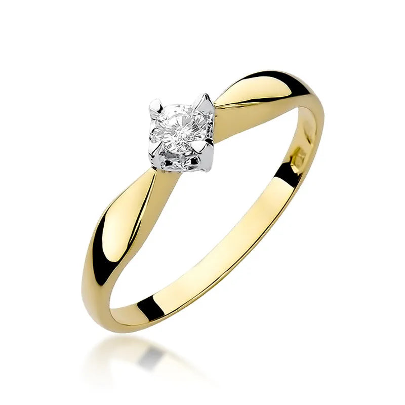 zlatý prsten s diamantem 0,12 ct w0171-diw-01