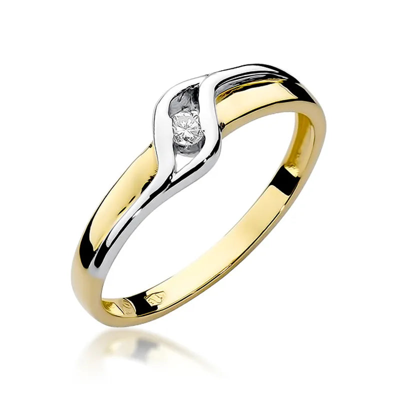 zlatý prsten s diamantem 0,04 ct w0178-diw-01