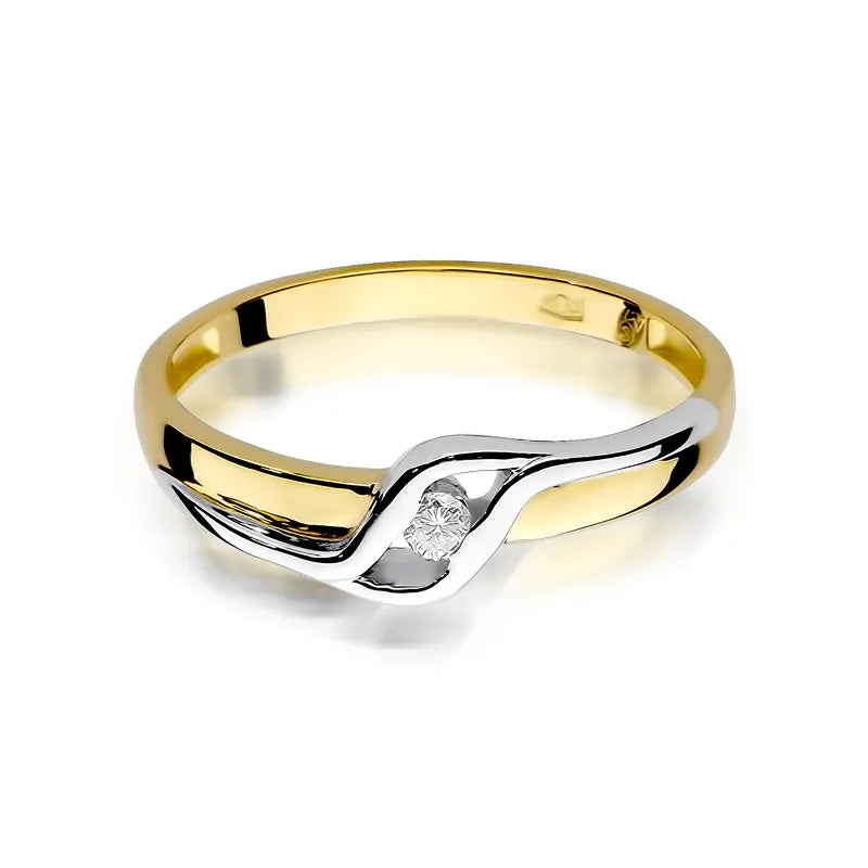 zlatý prsten s diamantem 0,04 ct w0178-diw-01