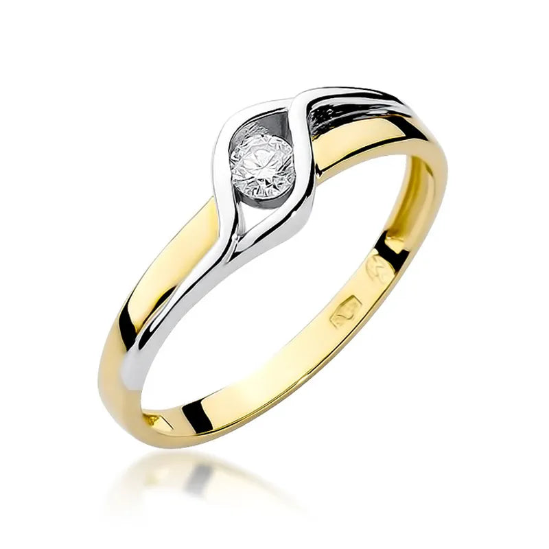 zlatý prsten s diamantem 0,10 ct w0178-diw-02