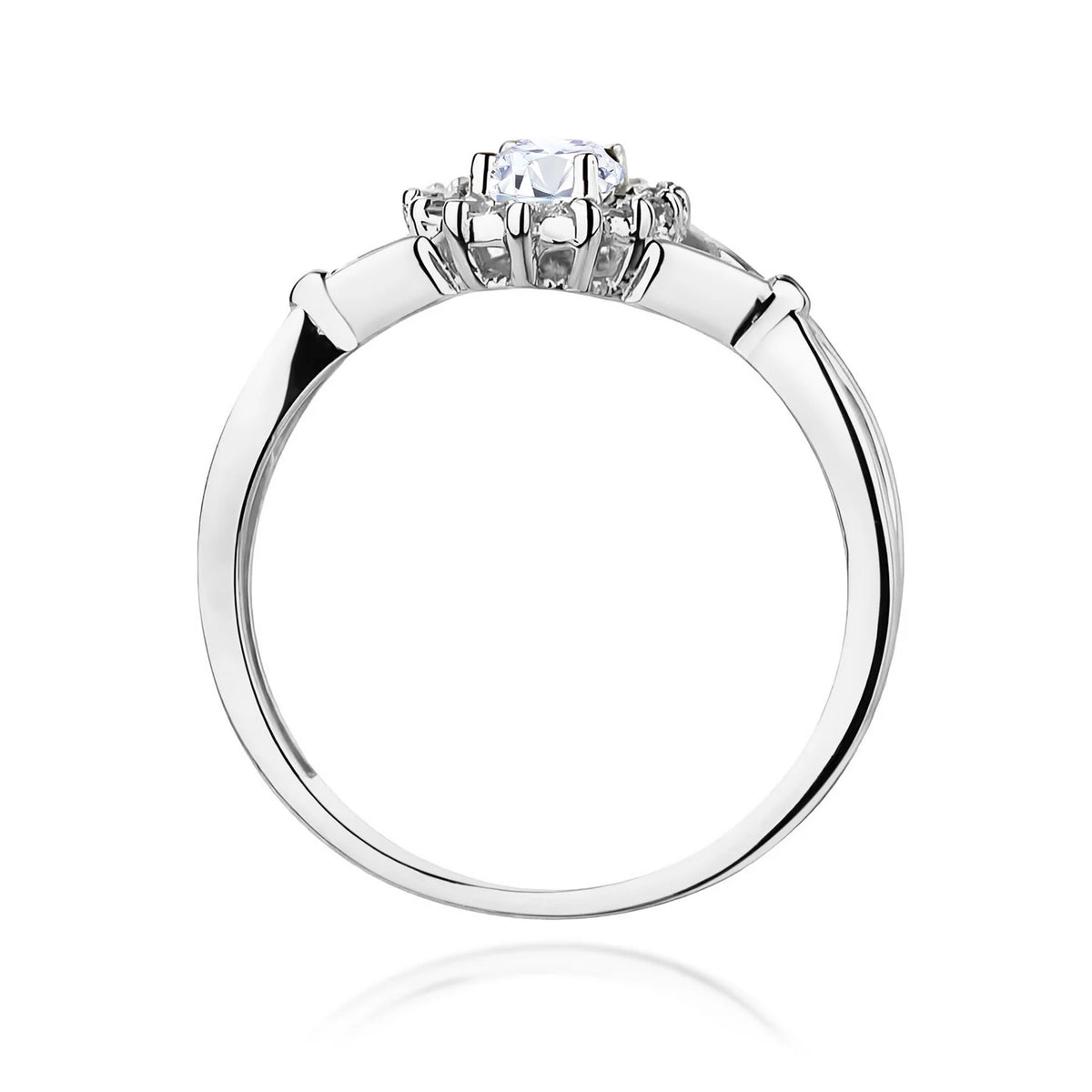 Prsten z bílého zlata s 0,40ct a 0,12ct Lab-grown diamanty