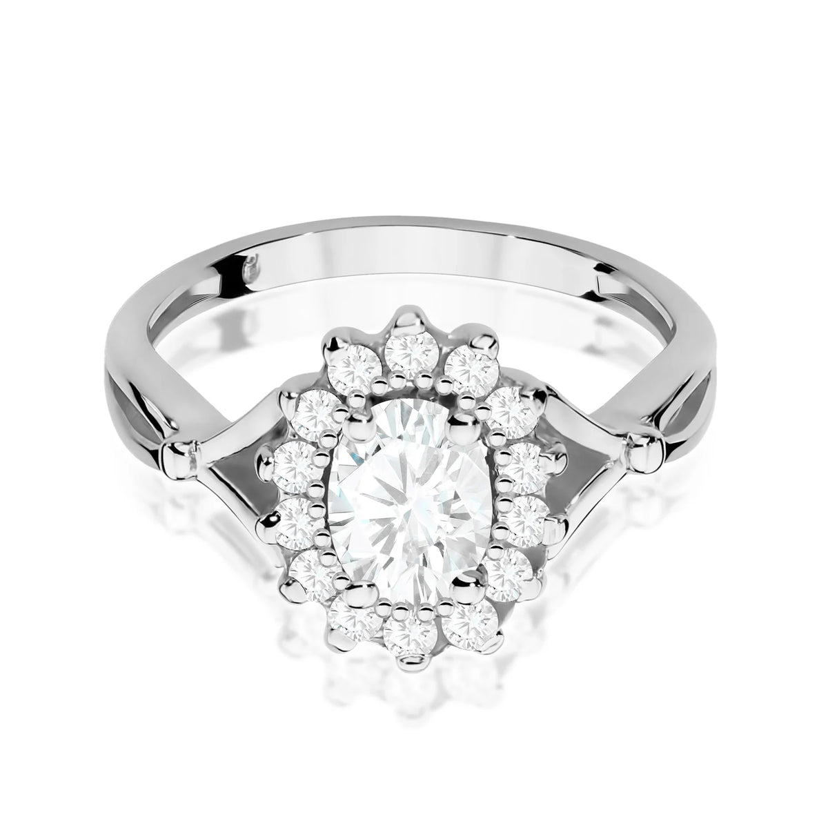Prsten z bílého zlata s 0,70ct a 0,28ct lab-grown diamanty