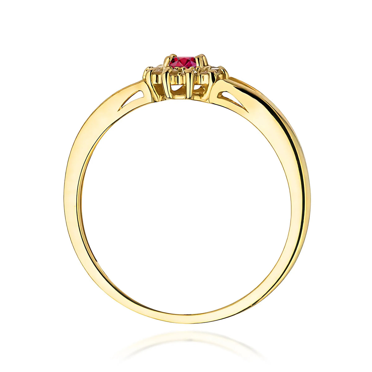 zlatý prsten s 0,15ct rubínem a 0,086ct diamanty w0185-rur-01