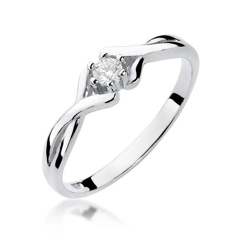 zlatý prsten s diamantem 0,08 ct w0190-diw-03