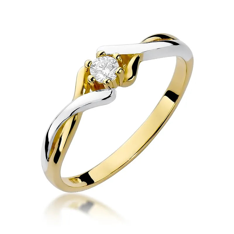 zlatý prsten s diamantem 0,08 ct w0190-diw-03