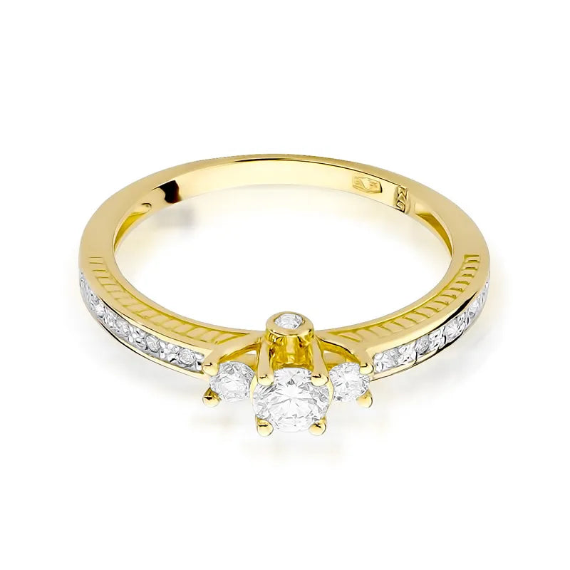 zlatý prsten s diamanty 0,20 ct a 0,215 ct w0199-diw-01