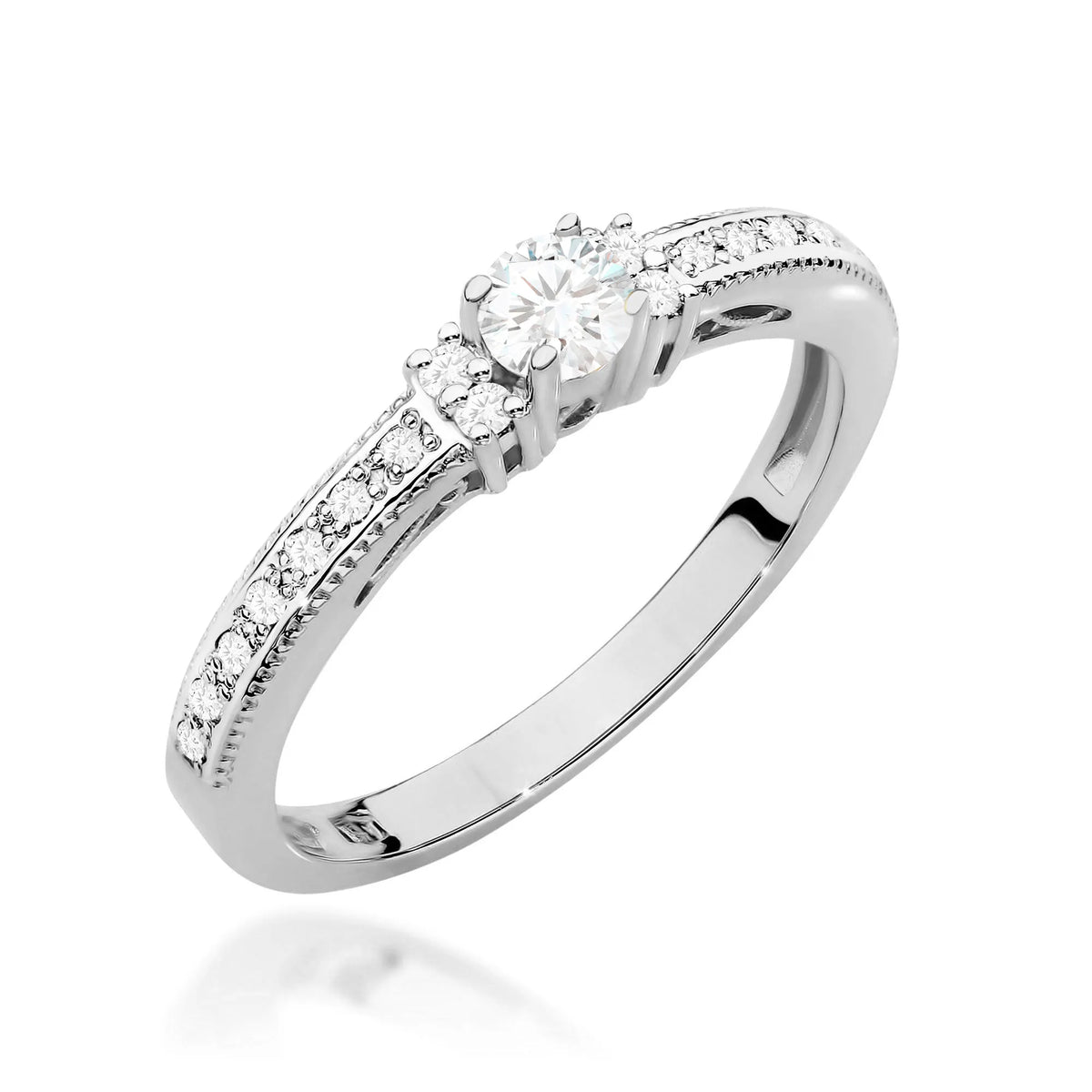zlatý prsten s diamanty 0,13 ct a 0,104 ct w0201-diw-01