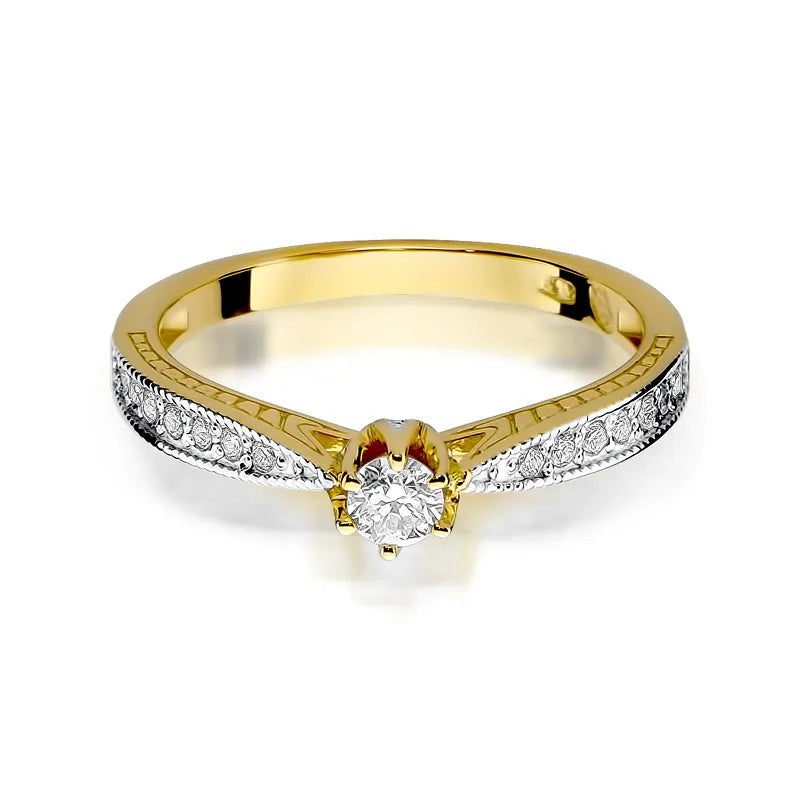 zlatý prsten s diamanty 0,15 ct a 0,15 ct w0202-diw-01