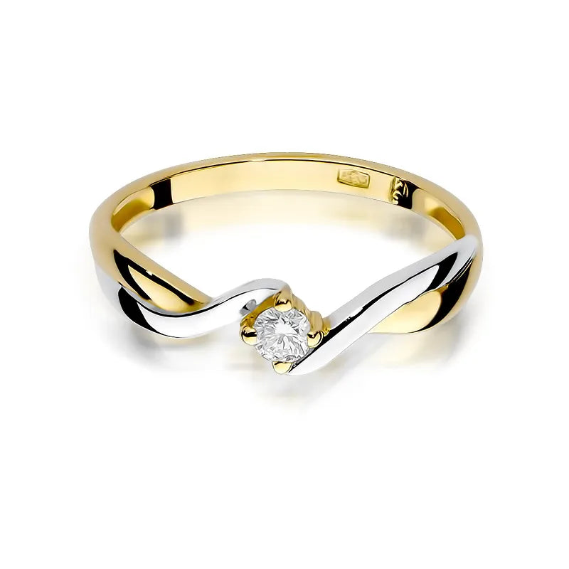 zlatý prsten s diamantem 0,08 ct w0208-diw-01