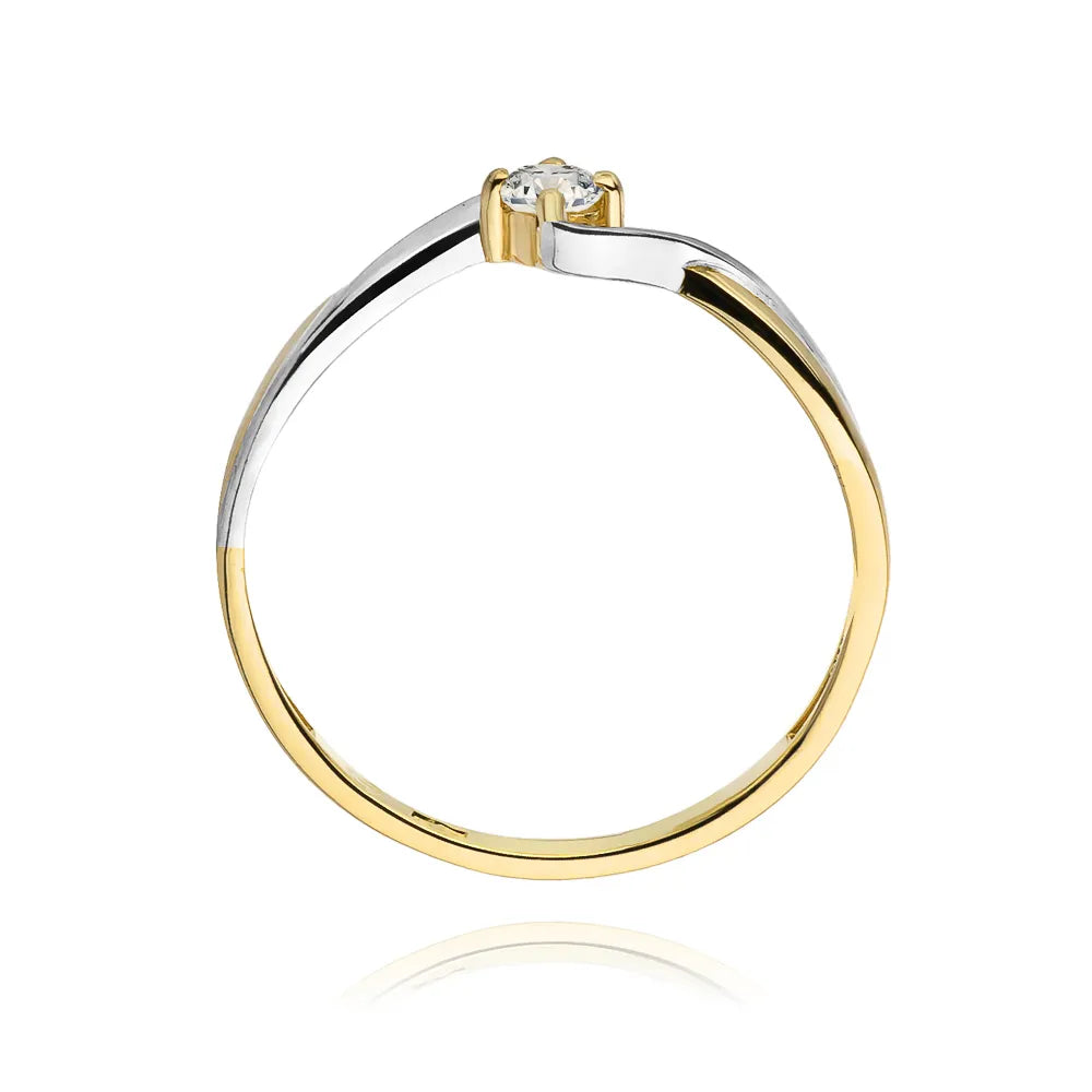 zlatý prsten s diamantem 0,10 ct w0208-diw-02