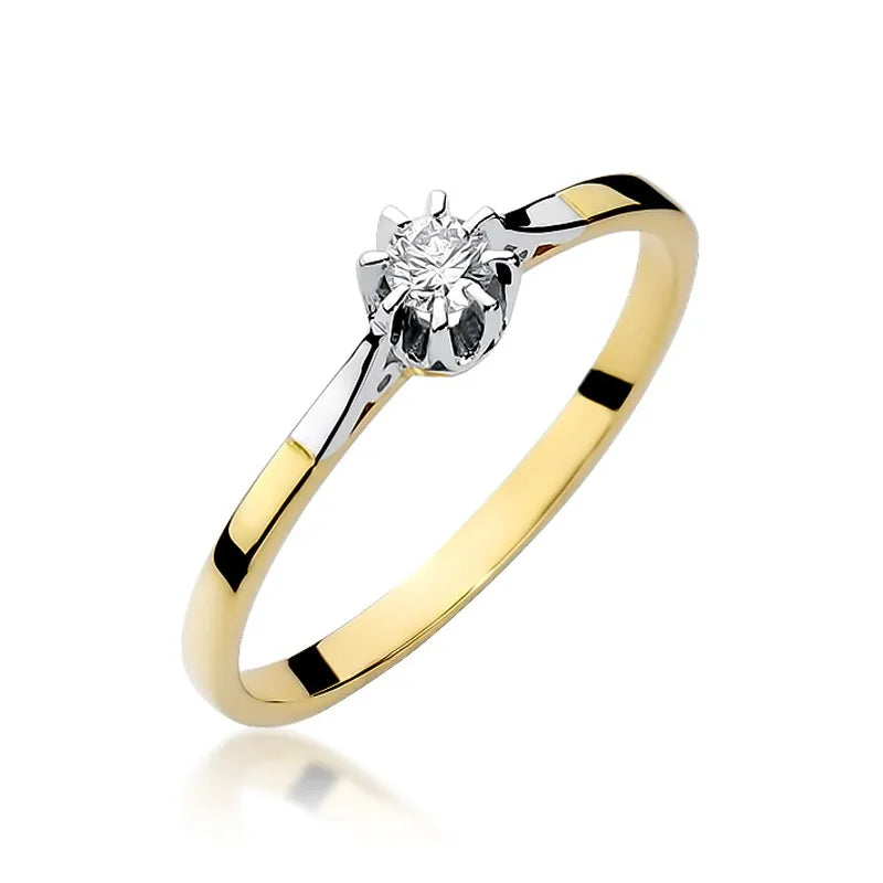 zlatý prsten s diamantem 0,08 ct w0209-diw-01