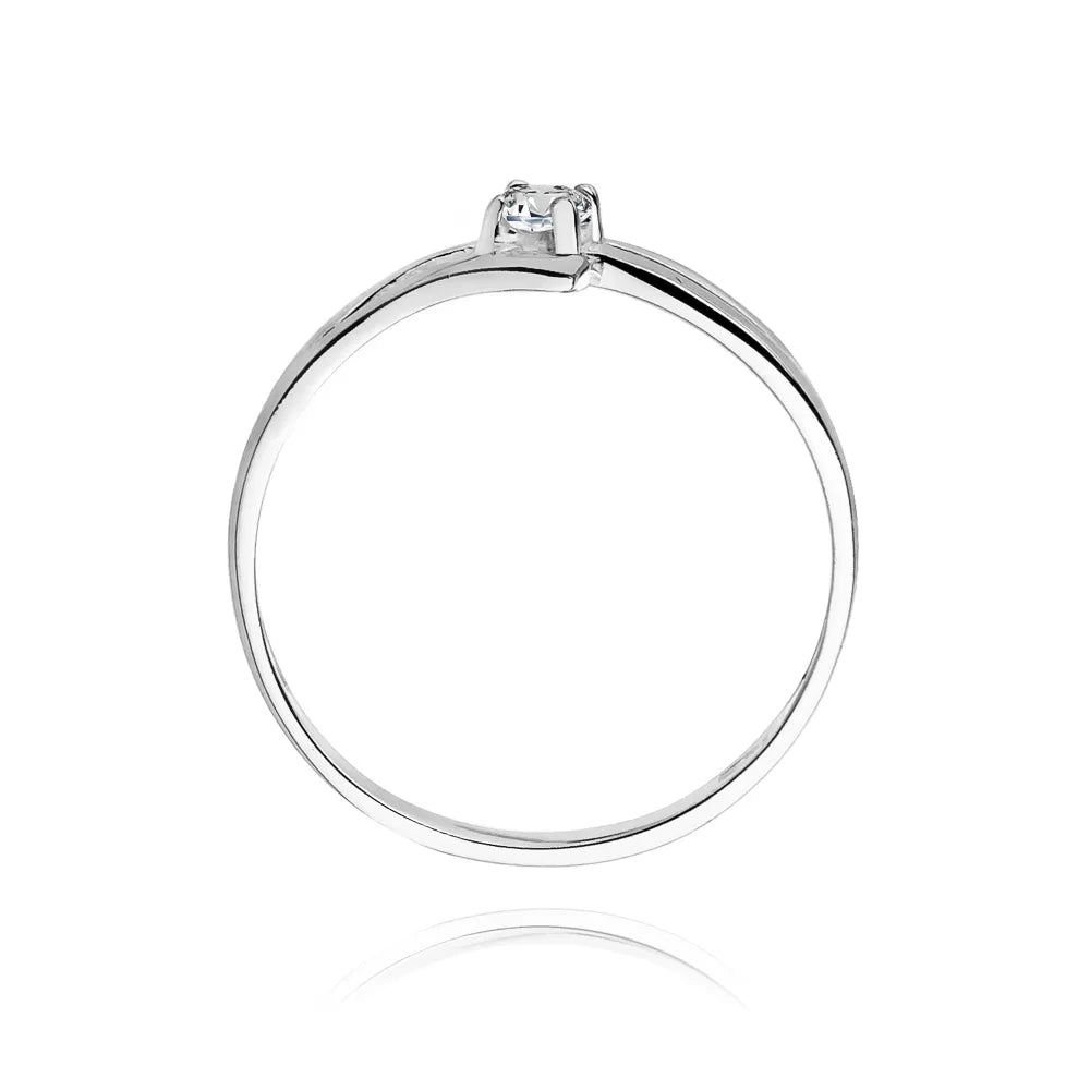 zlatý prsten s diamantem 0,10 ct w0210-diw-02