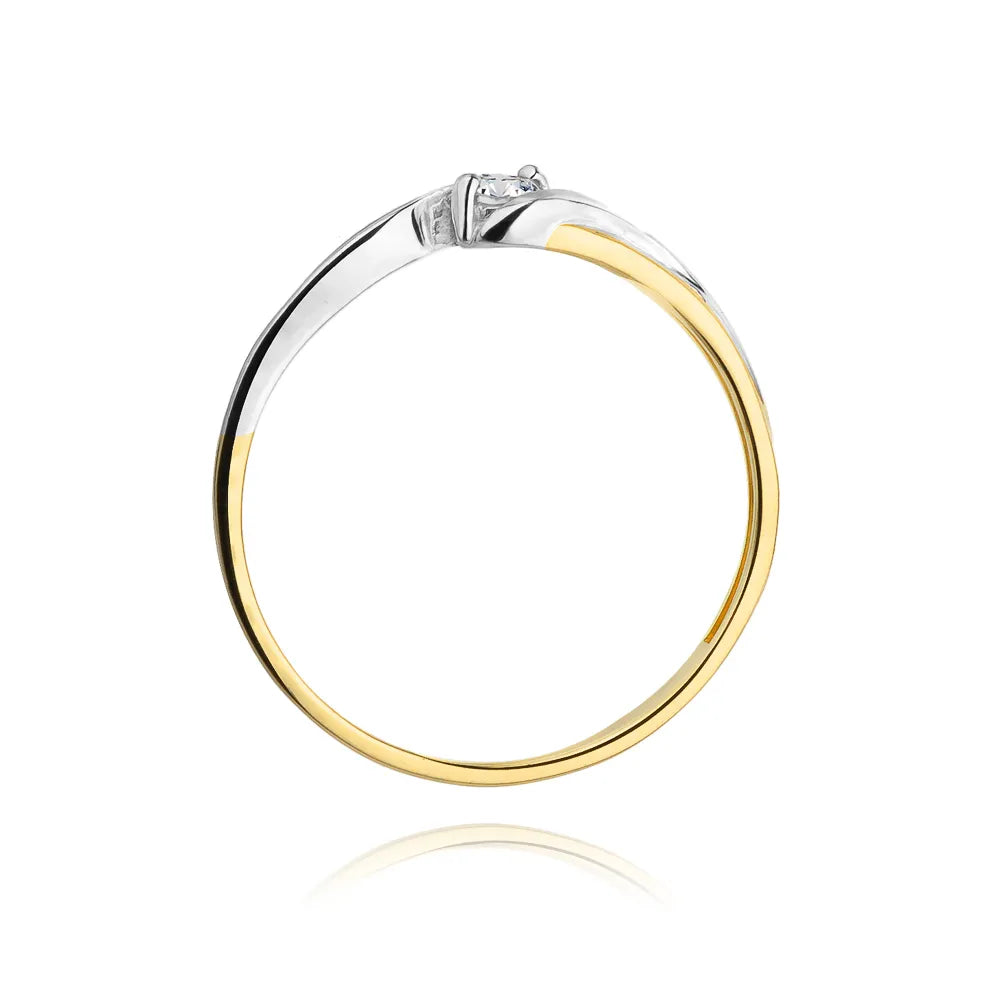 zlatý prsten s diamantem 0,10 ct w0211-diw-02