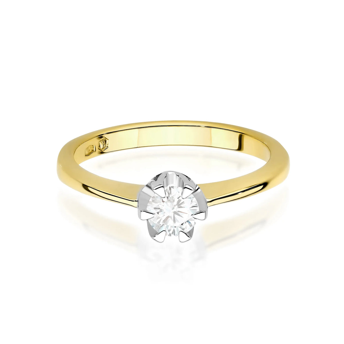zlatý prsten s laboratorně vytvořeným diamantem 0,40 ct w0220-ldw-09