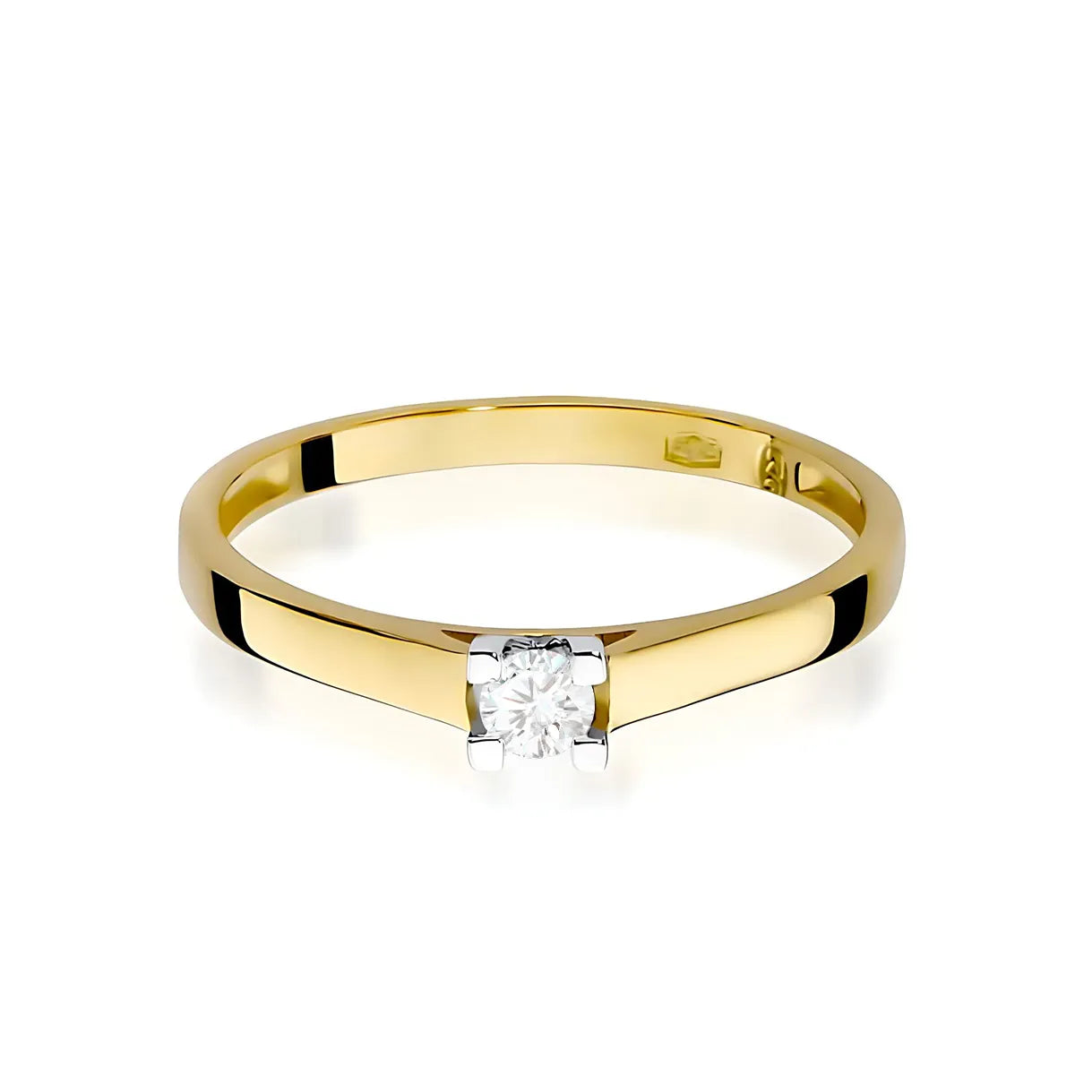 zlatý prsten s diamantem 0,10 ct w0221-diw-02