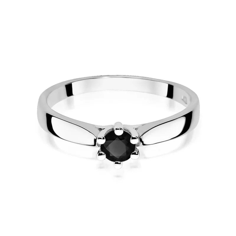 zlatý prsten s černým diamantem 0,30 ct w0222 dib 10