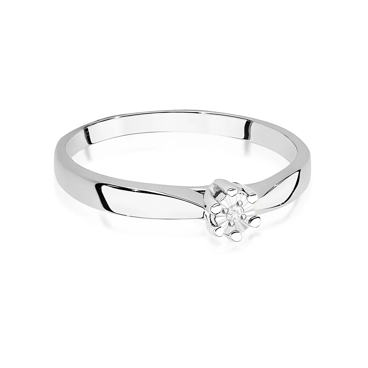 zlatý prsten s diamantem 0,01 ct w0222-diw-12