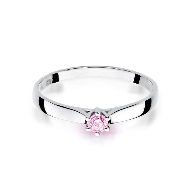 zlatý prsten s růžovým topazem 0,15 ct w0222-top-02