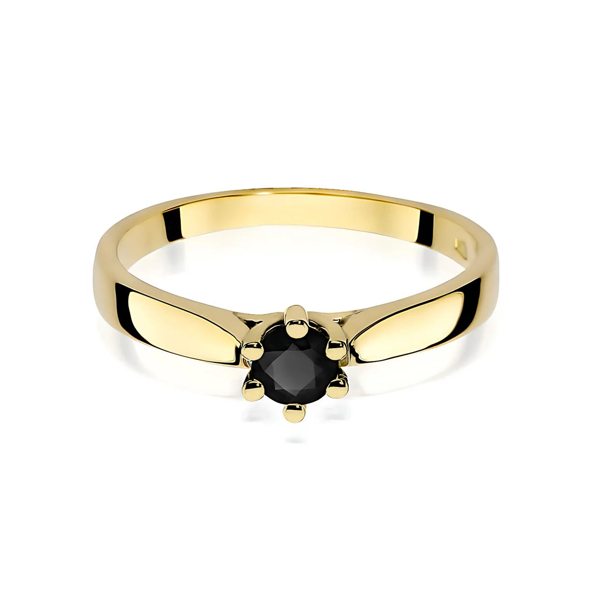 zlatý prsten s černým diamantem 0,30 ct w0222 dib 10