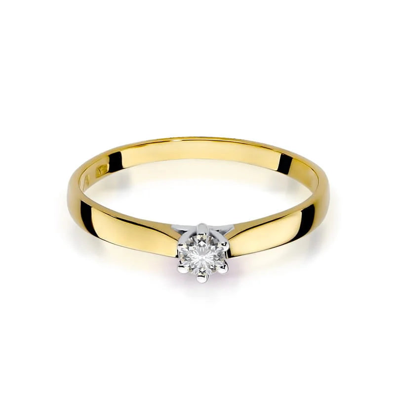 zlatý prsten s diamantem 0,12 ct w0222-diw-04