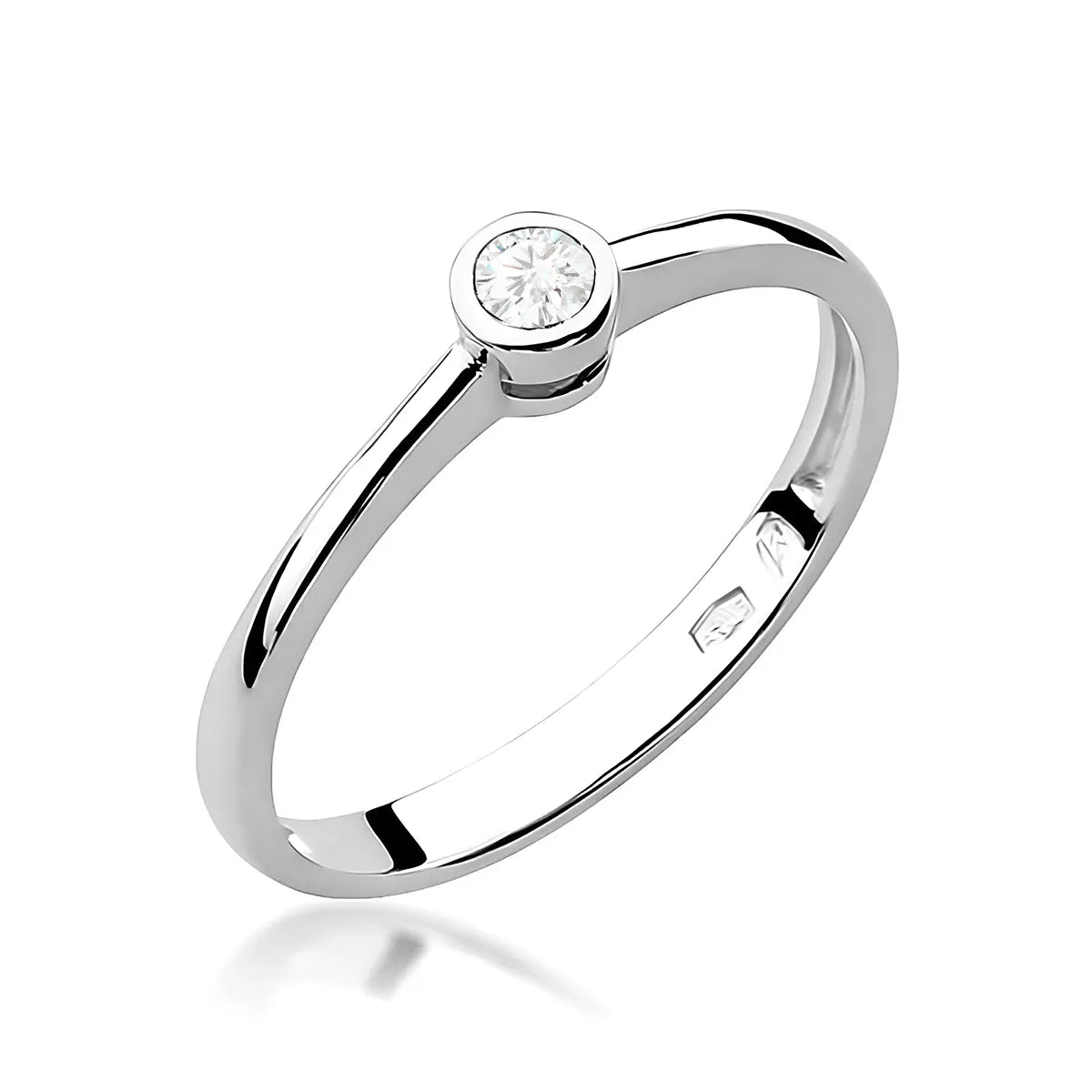 zlatý prsten s diamantem 0,10 ct w0224-diw-02