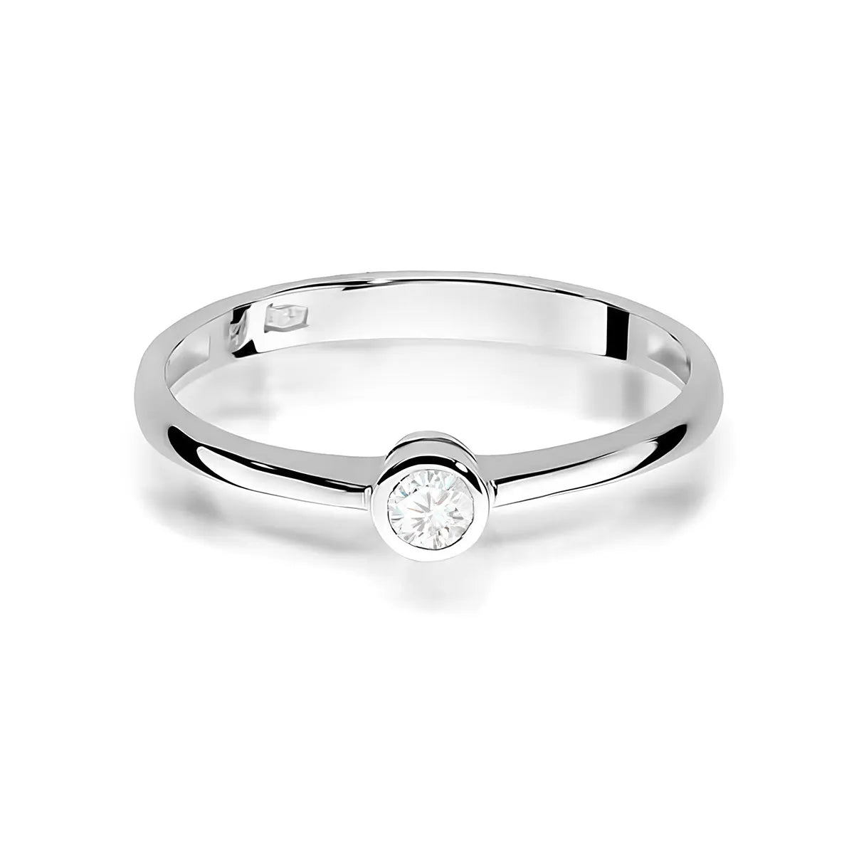 zlatý prsten s diamantem 0,10 ct w0224-diw-02