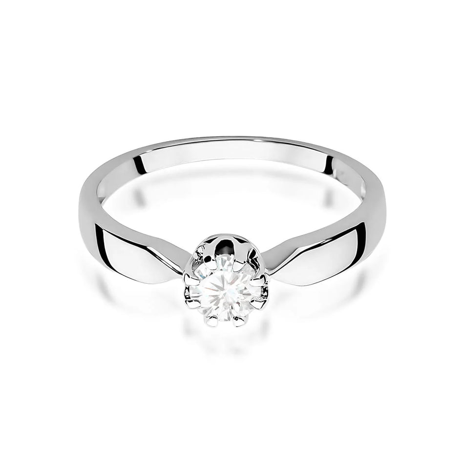 White Gold Ring with 0.40ct Lab-diamond