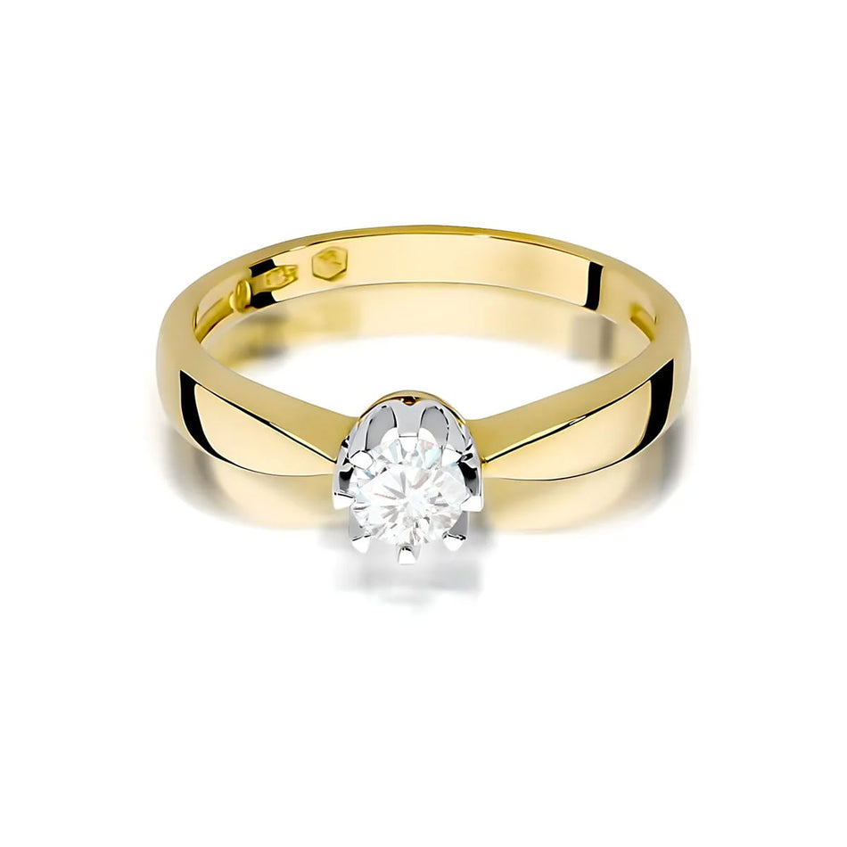 Zlatý prsten s 0,25ct lab-grown diamantem