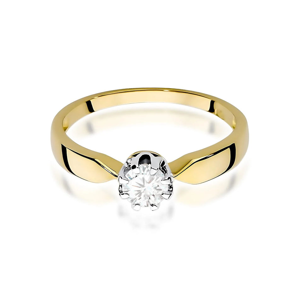 Zlatý prsten s 0,40ct lab-grown diamantem