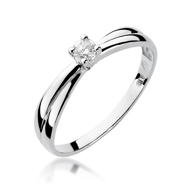 zlatý prsten s diamantem 0,10 ct w0230-diw-02